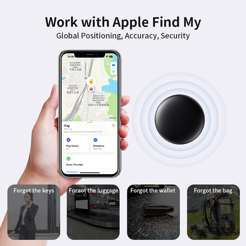 Smart Tag Work with Apple Find My Key Bluetooth GPS Tracker Waterproof Sport Tracking Elderly Kids Pets Mini Finders for IPhone