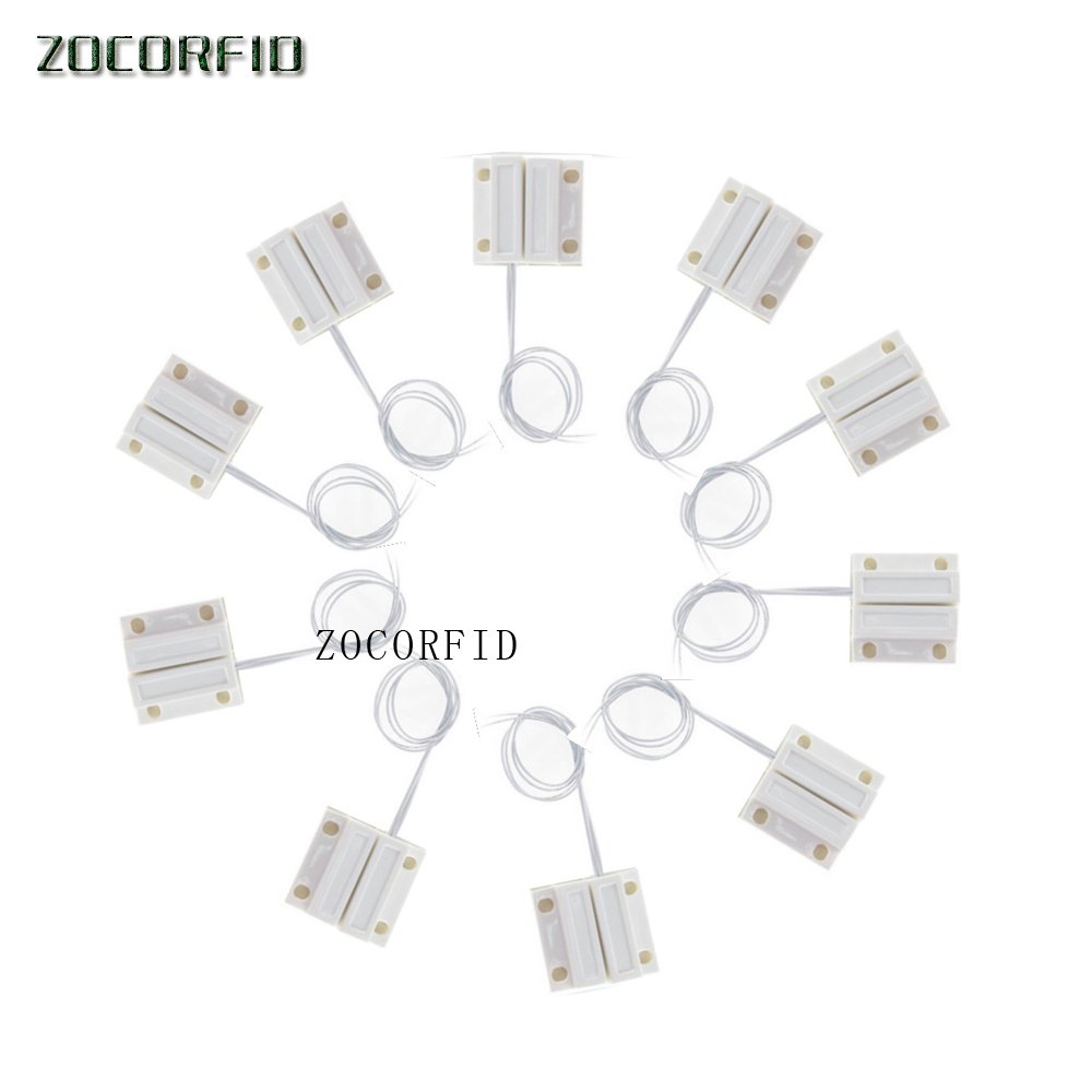 50pcs/lot MC-38 Door Window Contacts Security Magnetic Reed Spring Switch Alarm Normal Closed Style Screws  N.C Type