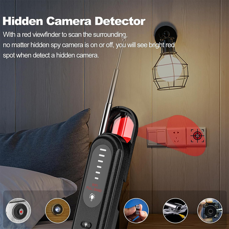 GPS Locator/Hidden Camera Detection Multifunctional Counterspy Detector Infrared Light Scanning Business Secret Non-disclosure