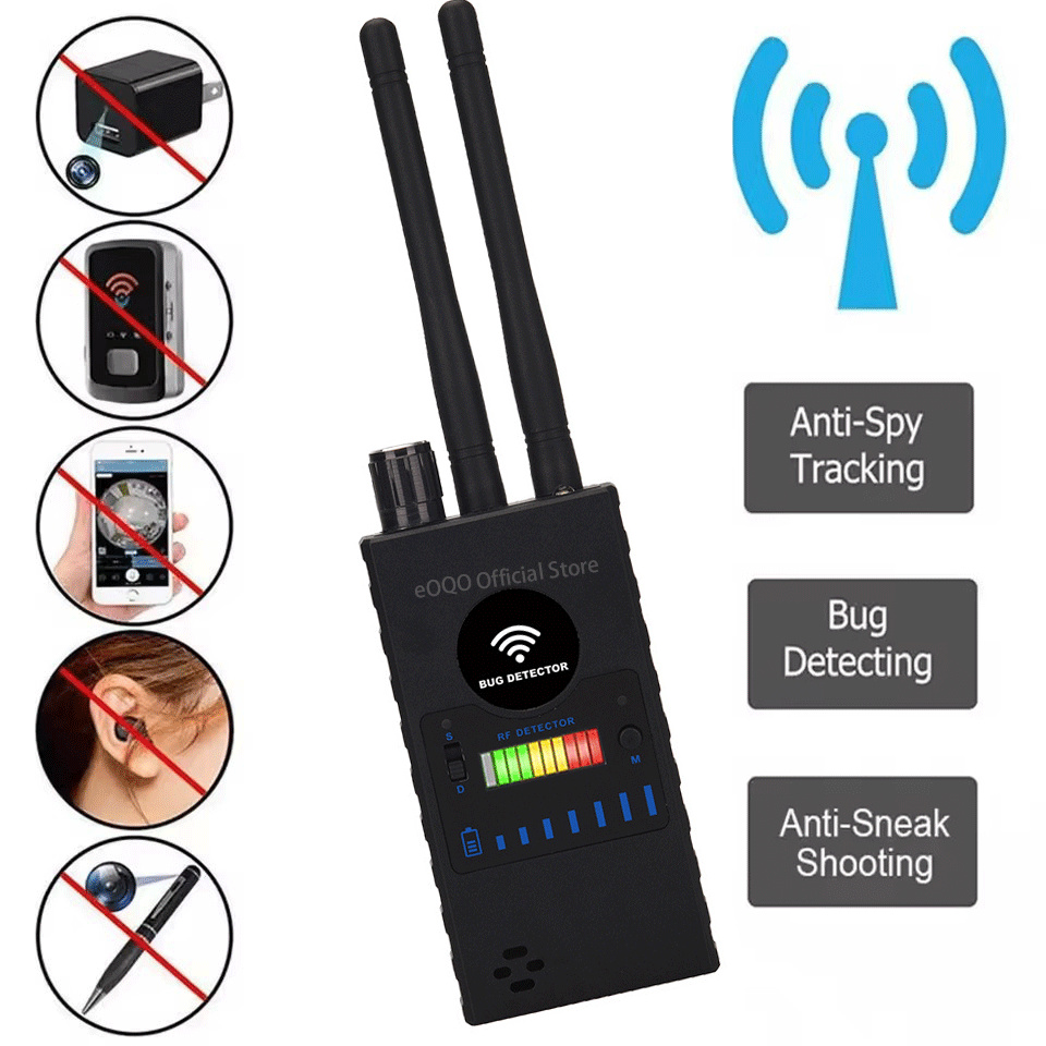 Hidden Camera Detector Bug Dual Antenna RF Signal Detect Wifi Anti Spy Camera GSM Mobile Audio GPS Tracker Finder Scanner G528B