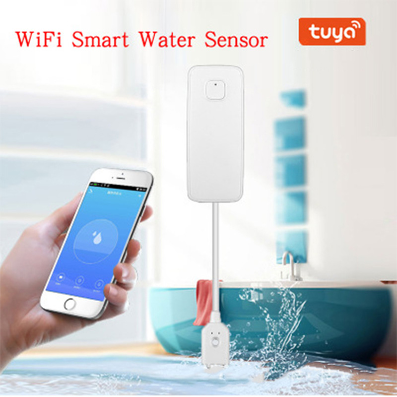 Tuya Intelligent Wifi Leak lP67 Waterproof Sensor Water Immersion Detector Water Level Alarm Low Power High Decibel APP Notifies