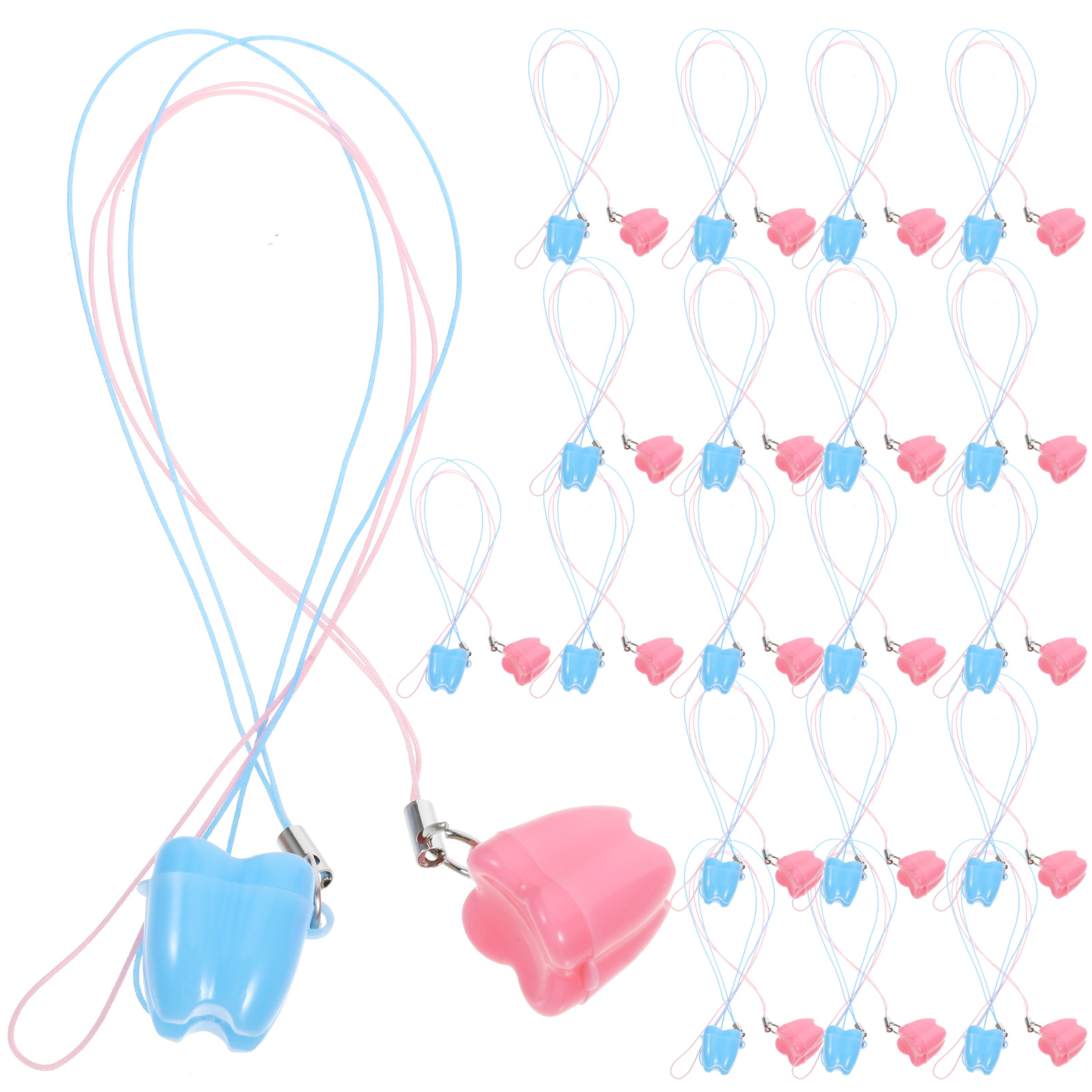 20 Pcs Baby Teeth Storage Box Tooth Souvenir Pink Sky Blue Party Gifts Children Lost Tooth Holder Collectors Milk