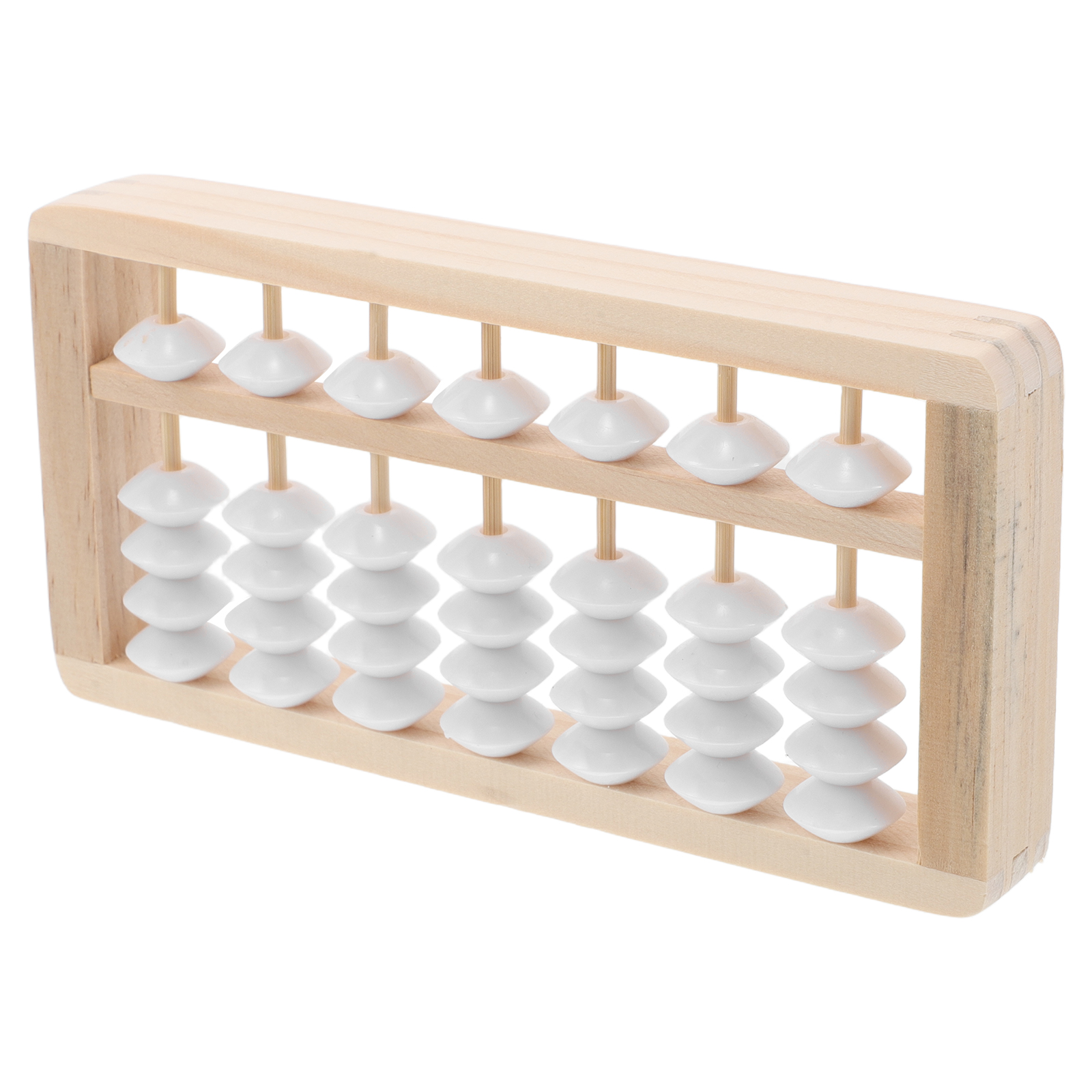 Wooden Abacus Educational Beads Boho Playroom Decor Toddler Toys Aesthetic Math Nursery Baby Montessori Photo Prop White Pearl