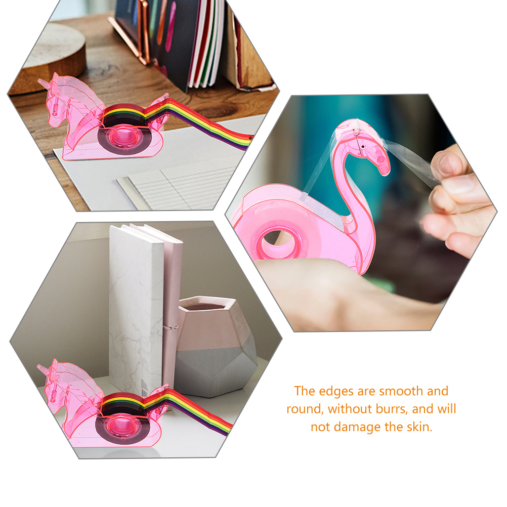 2 set 2 Sets Cartoon Tape Dispenser Portable Tape Cutter Desktop Holder Office Use Label Dispenser For Art