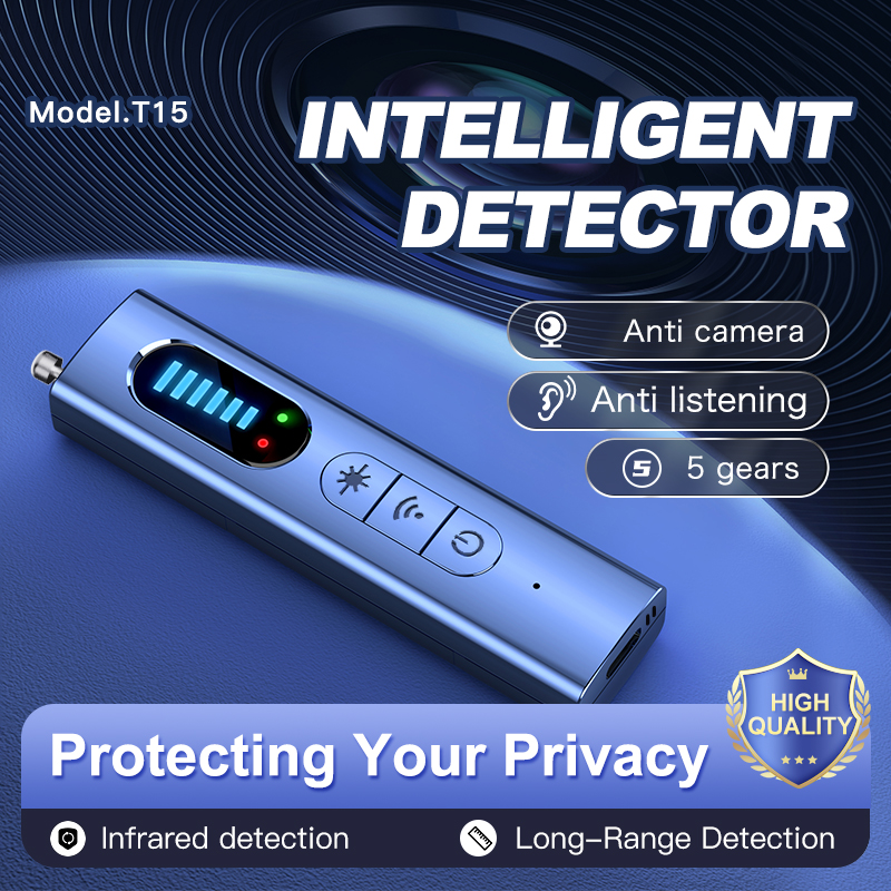 GPS Locator Anti-eavesdropping MINI T15 Anti-candid Camera Detector Pl Detection Protection Radio Wave Intelligent Detection