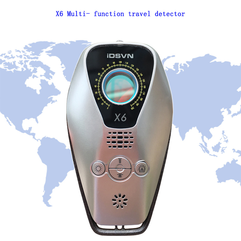 X6 GPS Locator Signal Bug Scanner Spying Gadget Detector Infrared Light Detection Hidden Camera Anti-theft Vibration Alarm