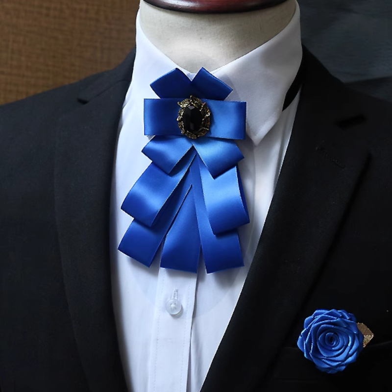 Men&#039;s Wedding Bow Ties British French Concert Banquet Formal Suit Shirt Neckline Accessories Handmade Ribbon Bowtie Gift for Men