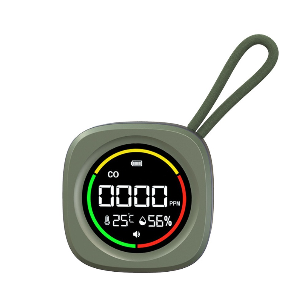 3 in 1 Carbon Monoxide Detector Rechargeable Magnetic Temperature Humidity Detector High Definition LCD Display