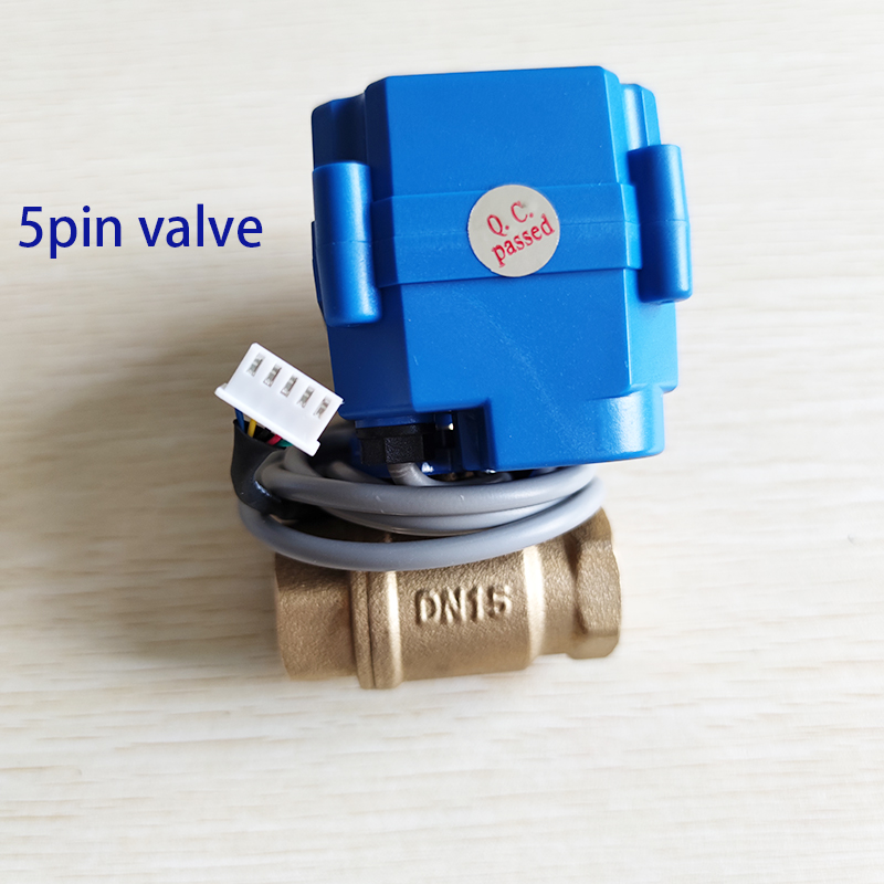 Electric motorized ball valve DN15 / DN20 / DN25  (5pin) for Water Leaking System WLD-808 to Protecting Home