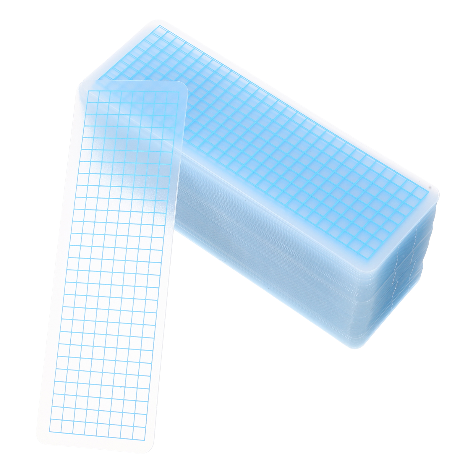 100pcs Washi Storage Board Sub-Packing Portable Lightweight Organizer Dispenser Rounded Corners Grid Layout For School Office
