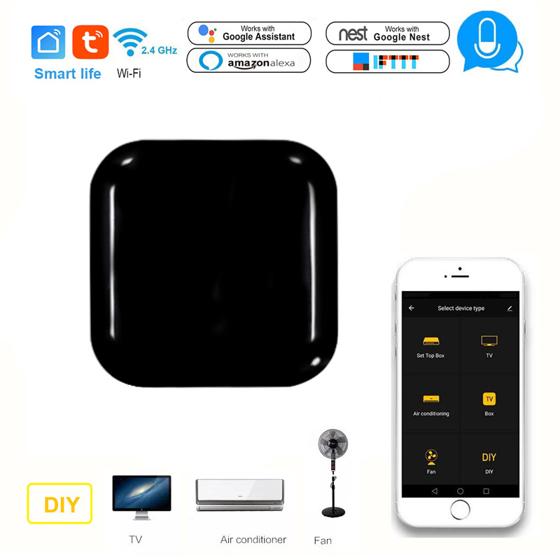 Tuya Universal Remote Controller Intelligent Wifi Infrared Air Conditioner Manual Learning lR Code One-button Match IR Control
