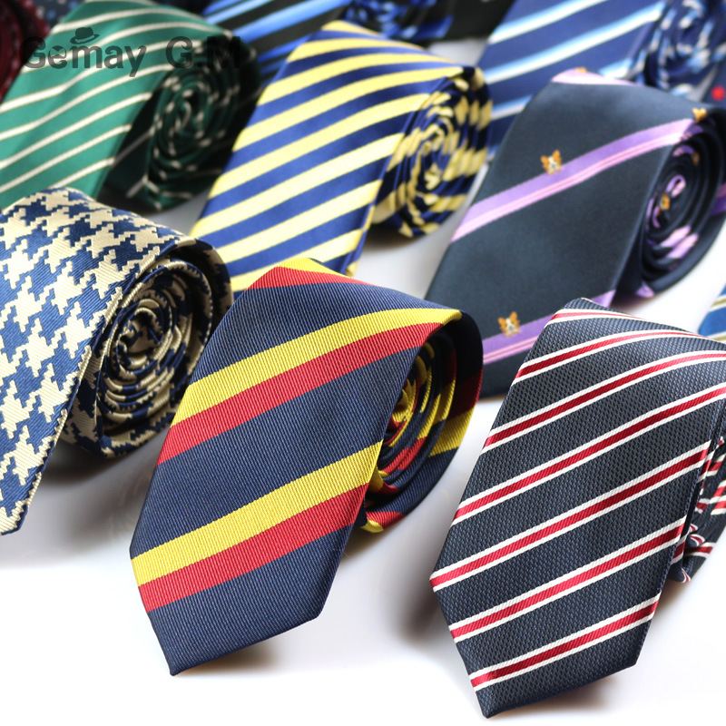 Men&#039;s Suit Tie Classic Men&#039;s Striped Necktie Formal Wear Business Bowknots Ties Male Polyester Skinny Slim Ties Cravat