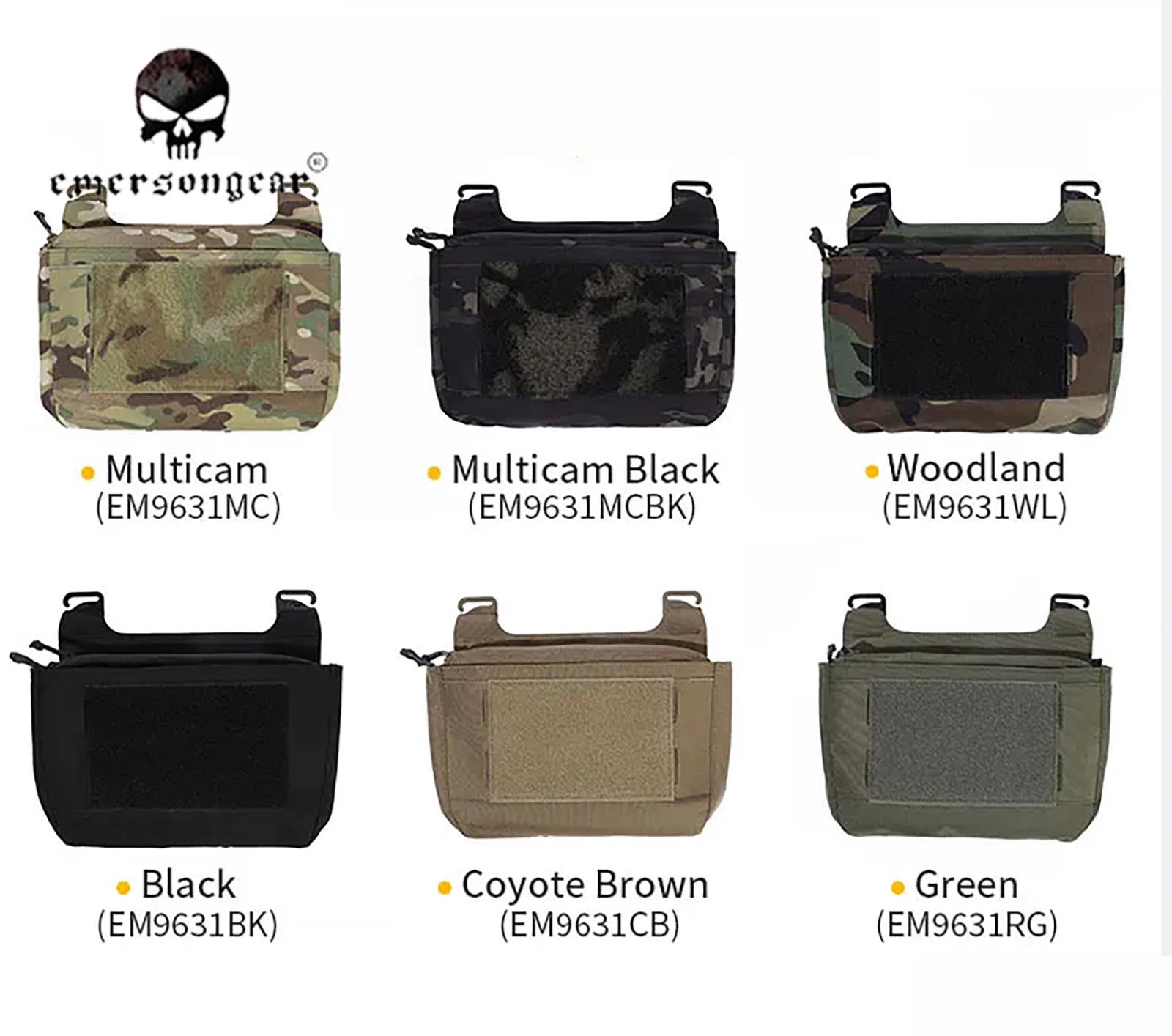 Emersongear-Tactical FRO Style Front Flap Magazine Pouch, Mag Bag, Hook Loop, Hunting Panel Sports， Combat Nylon Pouch