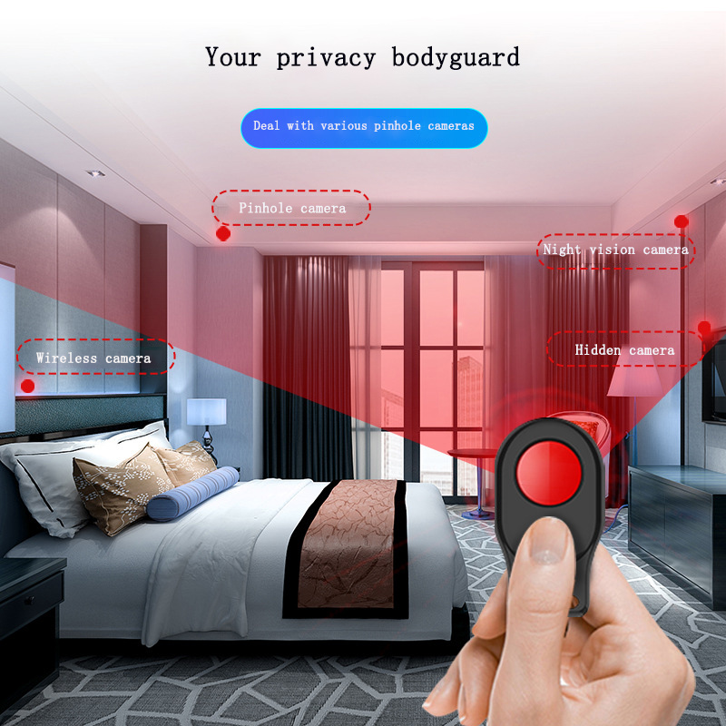 WT14 Accurate Laser Detection Vibration Alarm Compact Portable Infrared Scanning Environment Hotel Anti Camera Peeping Detector