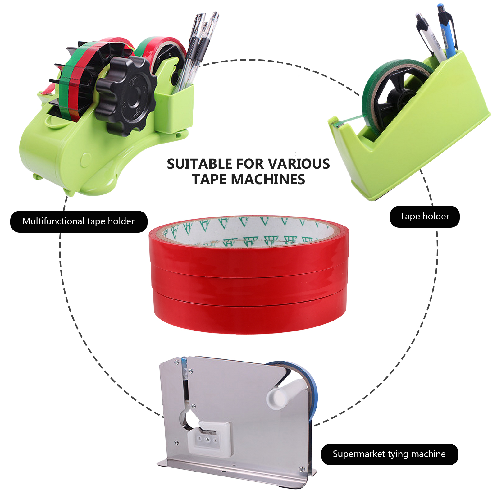 12 Pcs Sealing Tape Sealer Bag Tapes for Packaging Removable Tying Packing Food Machine Water Proof