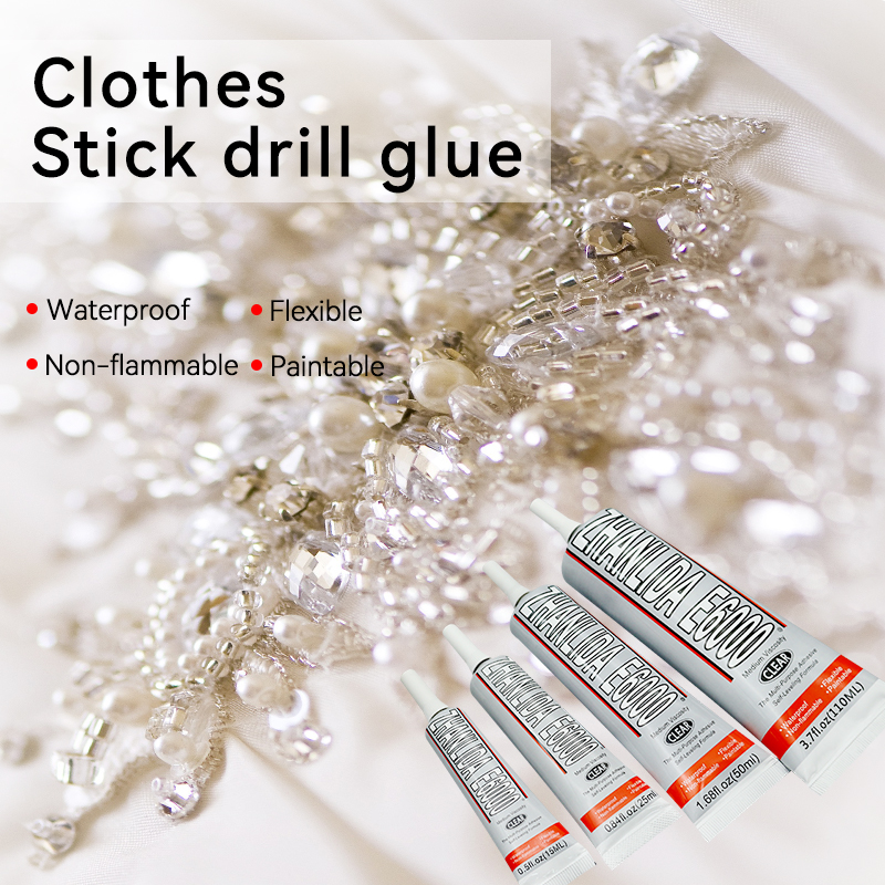 Zhanlida e6000 transparent Glue Super Multi-purpose Adhesive Self-leveling Formula for Jewelry Diamond Rhinestones Screen