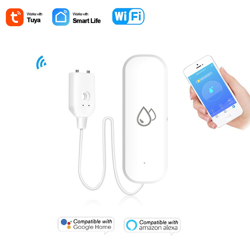 Tuya Intelligent WiFi/Zigbee Water Immersion Sensor Household Water Leakage Detector Real-time Alarm Query APP Remote Control