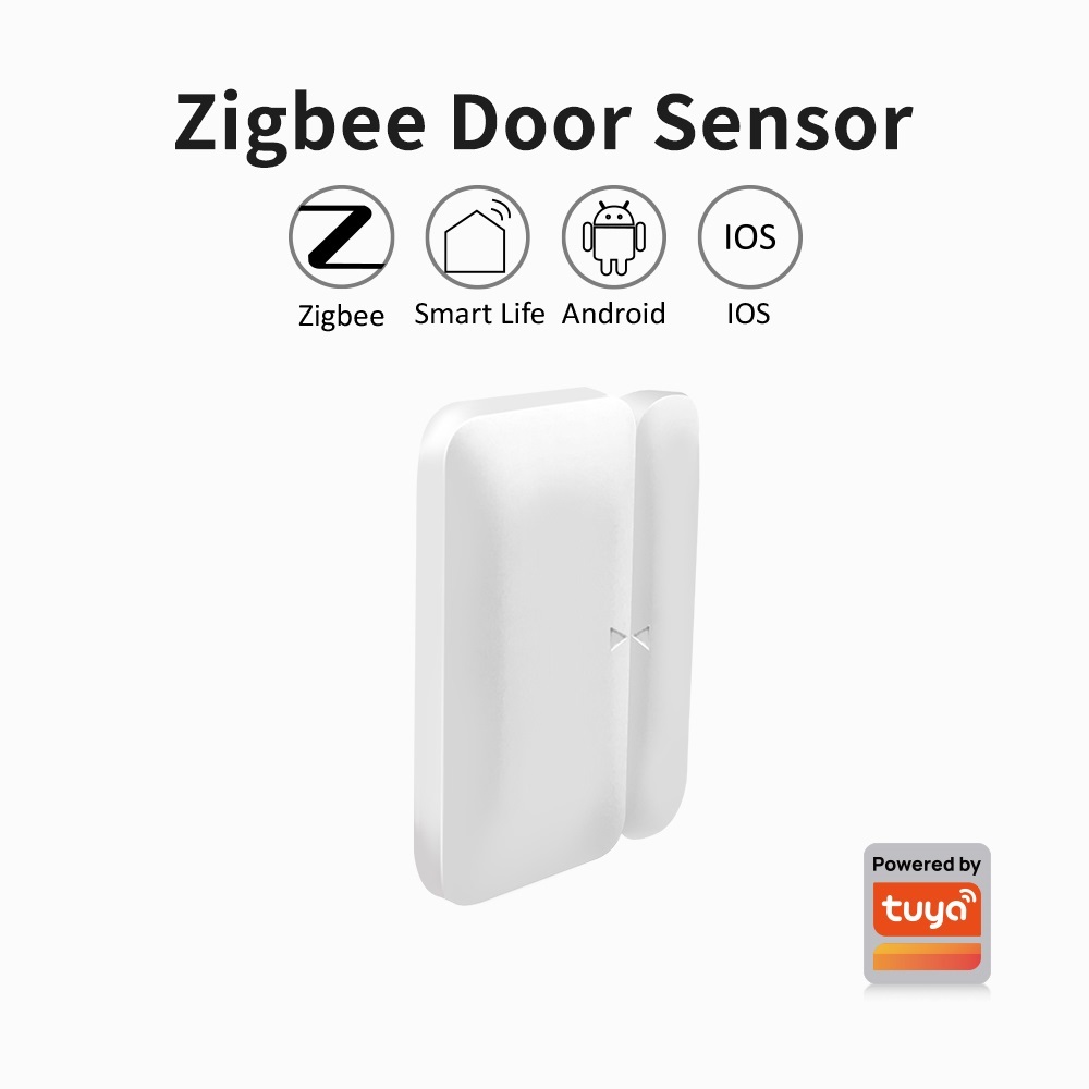 Tuya Zigbee Wireless Door Windows Sensor mini Smart Home Wireless Door Detector Door Open Closed Alarm System for Alexa Google