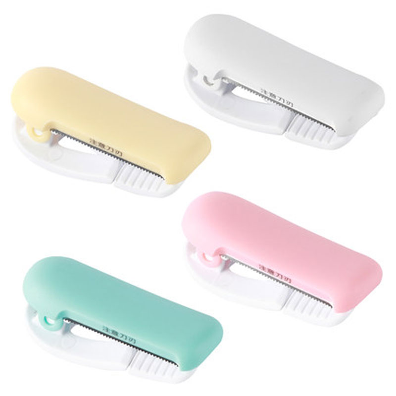1PCS Cute Japanese Stationery Mini Washi Tape Dispenser Kawaii Portable Plastic Office Scotch Tape Cutter School Supplies