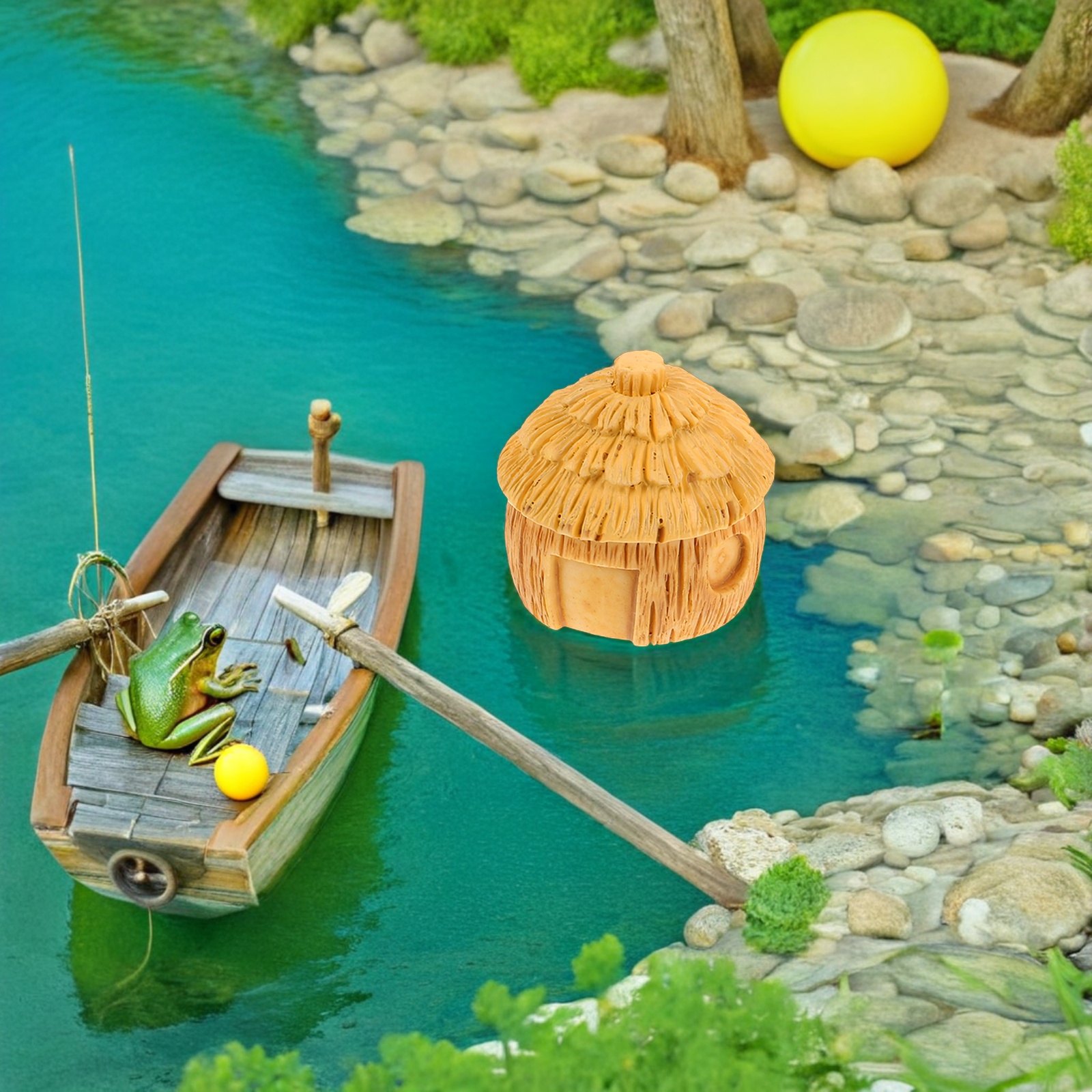 5pcs Mini Resin House Micro Landscape Ornament Cottage Village Decoration Farmhouse Yard Accessories For Garden Bonsai Desktop