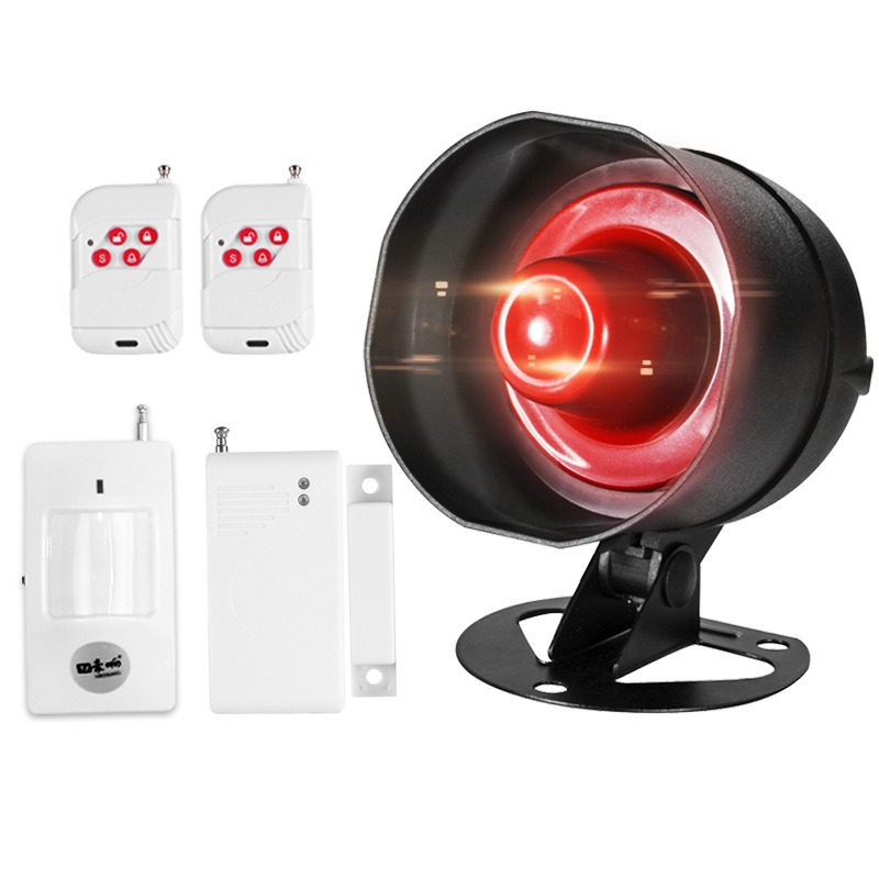 Anti-Theft Wireless Alarm System - Window &amp; Door Infrared Alarm with High-Decibel Siren for Burglar Protection Home Garage