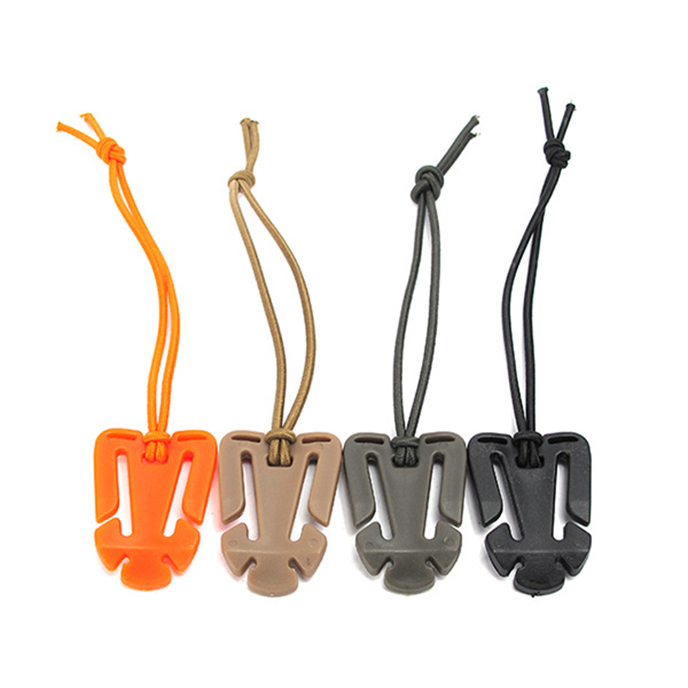 20PCS Elastic String Hanging Buckle Gear Clip Durable Tactical Attachments Webbing Backpack Accessories Fixed