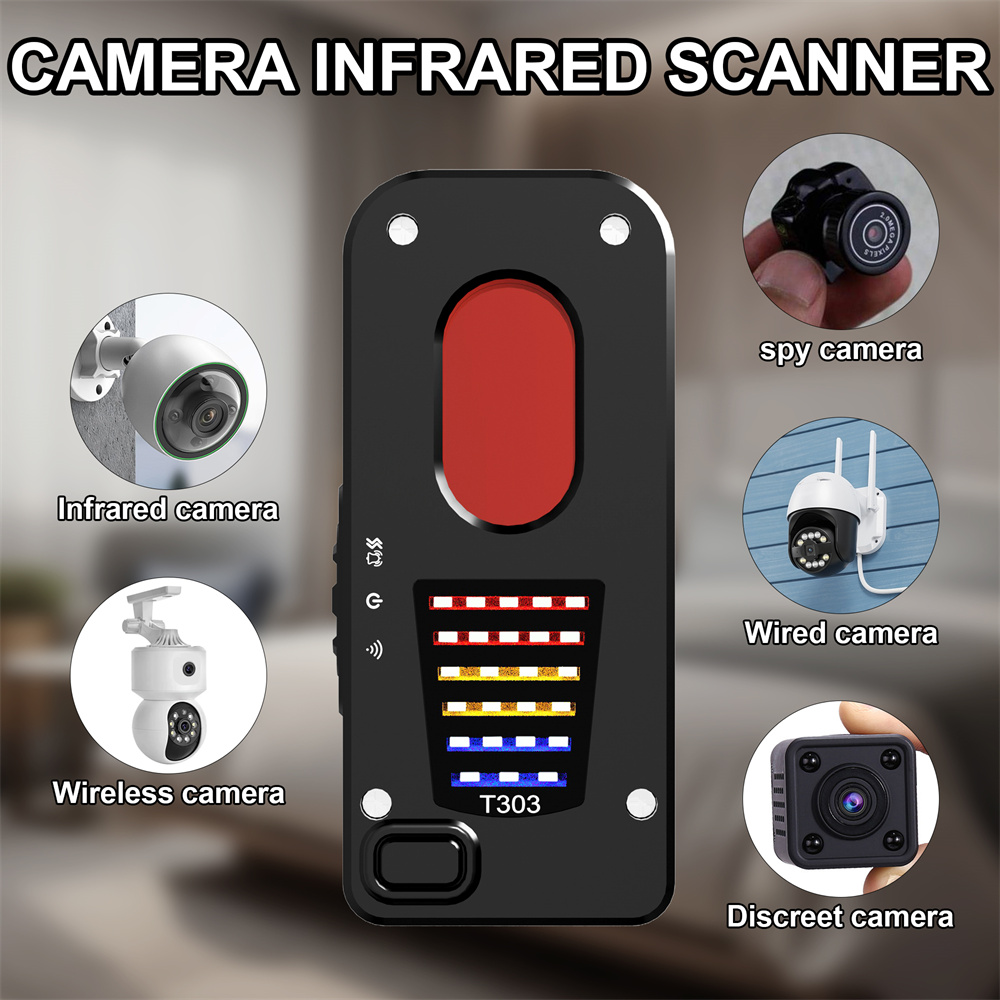 Anti-Spy RF Detector Camping Travel Motion Sensor Alarm Portable Mini PIR Infrared Camera Detector Wireless Security Anti-theft