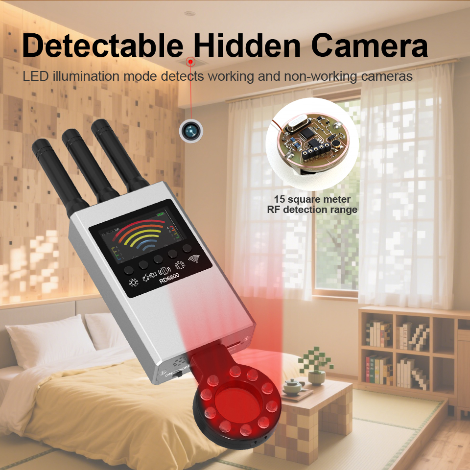 Newest Anti Spy Hidden Camera Detector Eliminator RF Signal Wireless Camera Lens Bug GPS Tracker Magnetic GSM Device Scan Finder