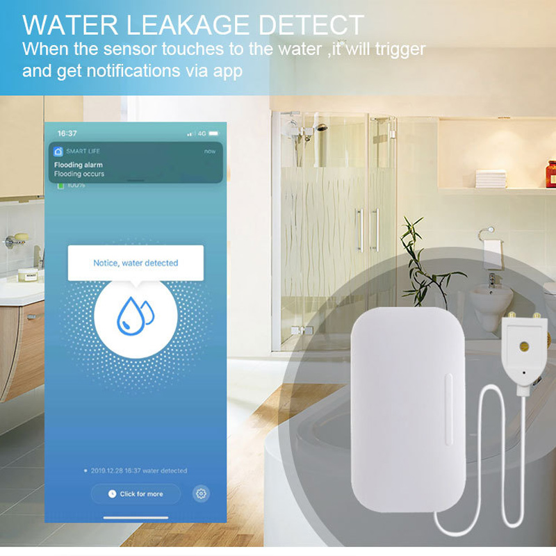 Wireless Water Level Sensor Graffiti Intelligent Zigbee Water Detector Smart Linkage Immersion Overflow Alarm Leakage Detection