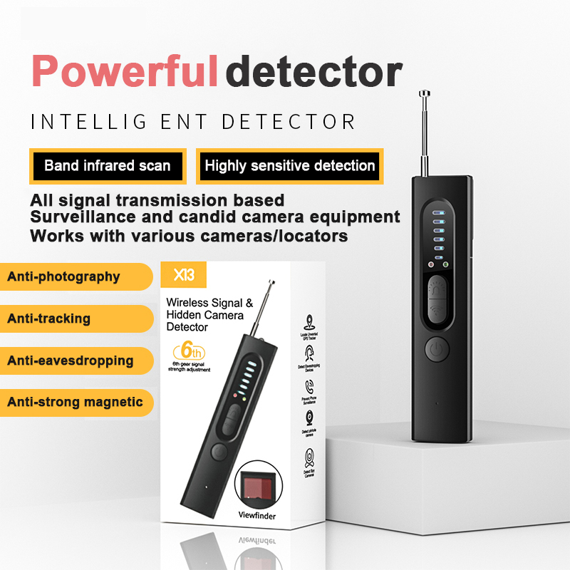Portable signal detector anti-peeping camera finder anti-spy infrared scanner signal source anti-lost sound and light alarm
