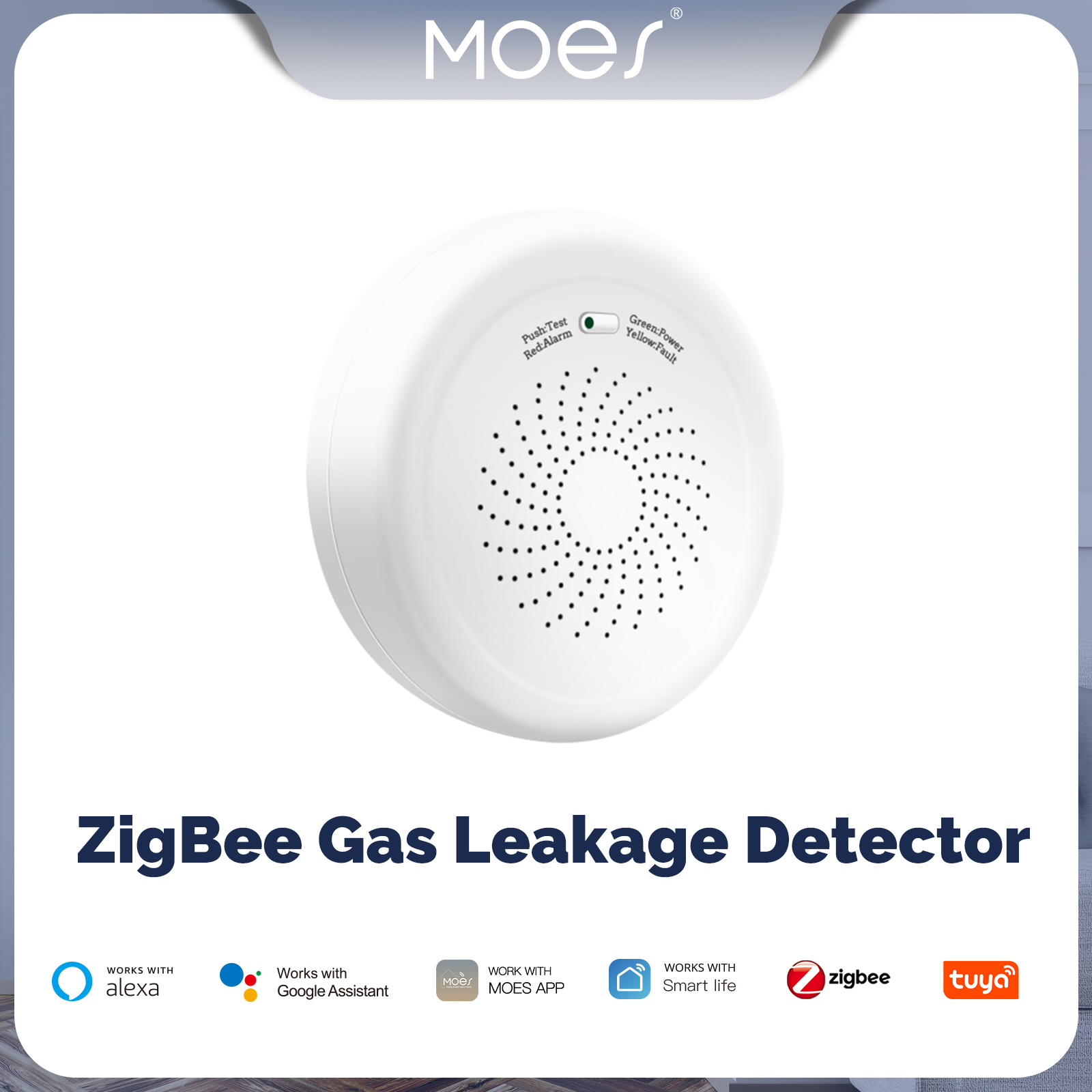Smart ZigBee Gas Leakage Detector Combustible Sensor Tuya Smart Home Security Alarm System Smart Life Tuya App Remote Control