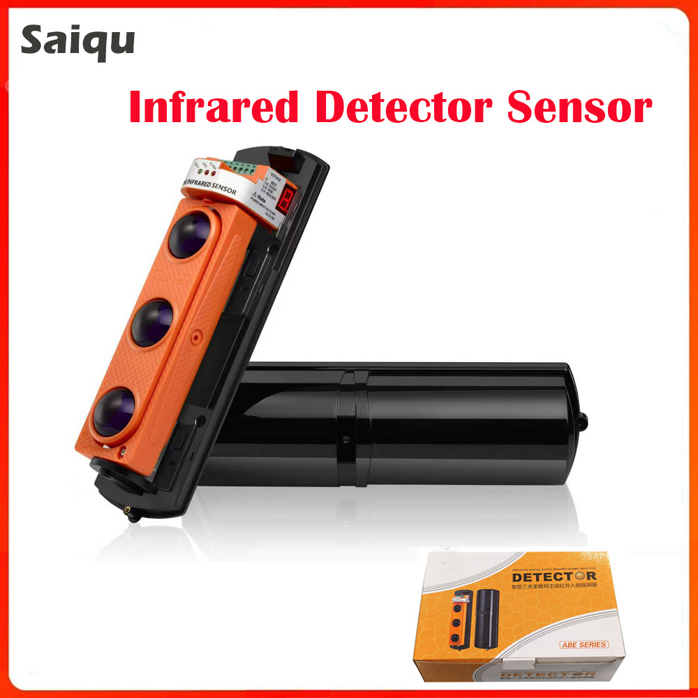 3 Beams Active Infrared Detector Sensor Security Sensors Perimeter Alert System for Home