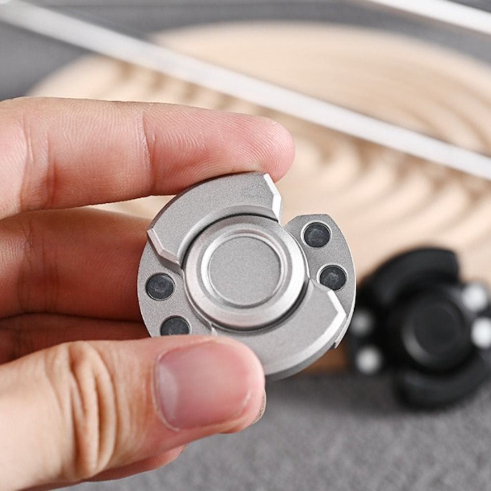 Multiple Play Magnetic Slider with Click Button Spinning Top Adult Fidget Spinner Alloy Material Entertainment Hand Spinner