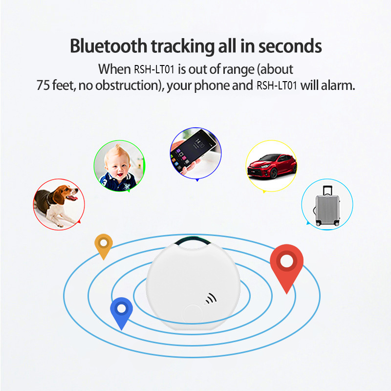 2PCS Intelligent Bluetooth Tracker High Volume Two-way Search Alarm Pet Anti Loss Device Item Finder Missing Location Record