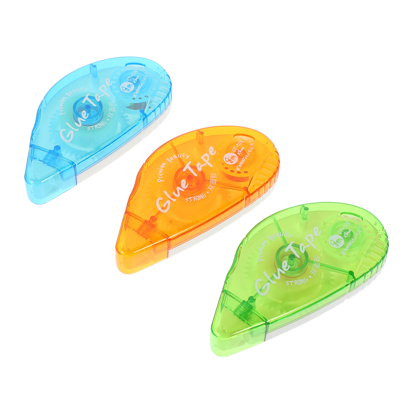 3 Pcs Double sided Adhesive Tapes High grade Plastic Strong Sticky Scrapbooking Card Making Students Stationery Correction Tape