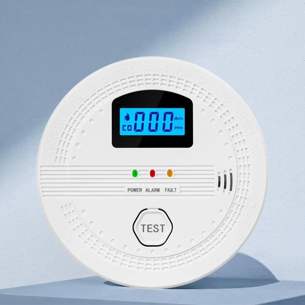 LCD Digital Display 2 in 1 CO Smoke Detector Audible Alarm LED Indicator Fire CO Alarm Wireless Smart CO Gas Monitor Alarm