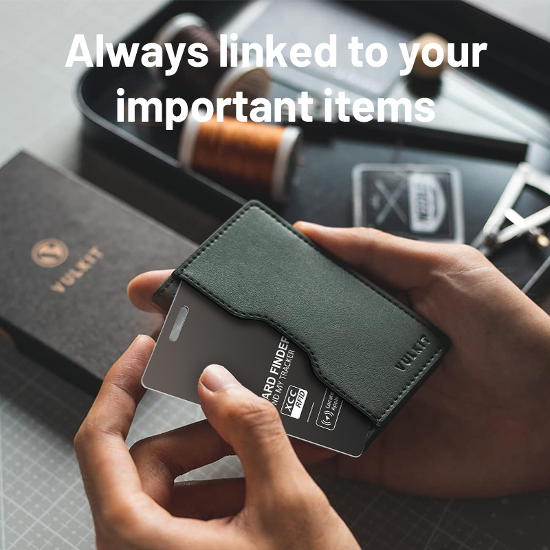New Bluetooth Wallet Tracker Card 1.7mm thin Wireless Charging Works with Apple Find My (iOS Only) IP68 Waterproof