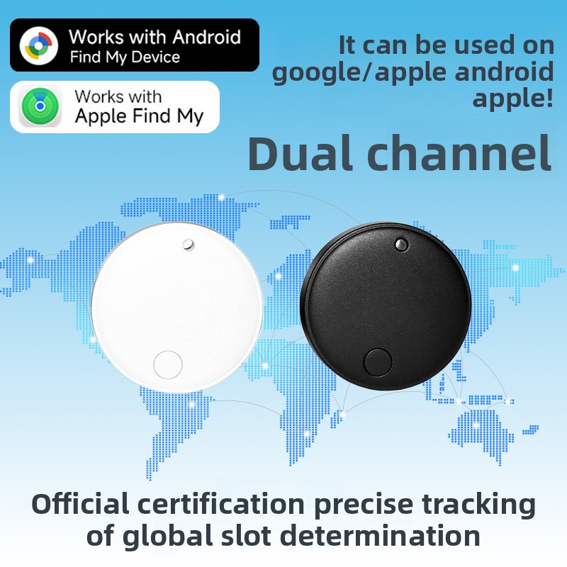 Suitable for airtag google search gps locator google anti-lost device dual-channel global locator
