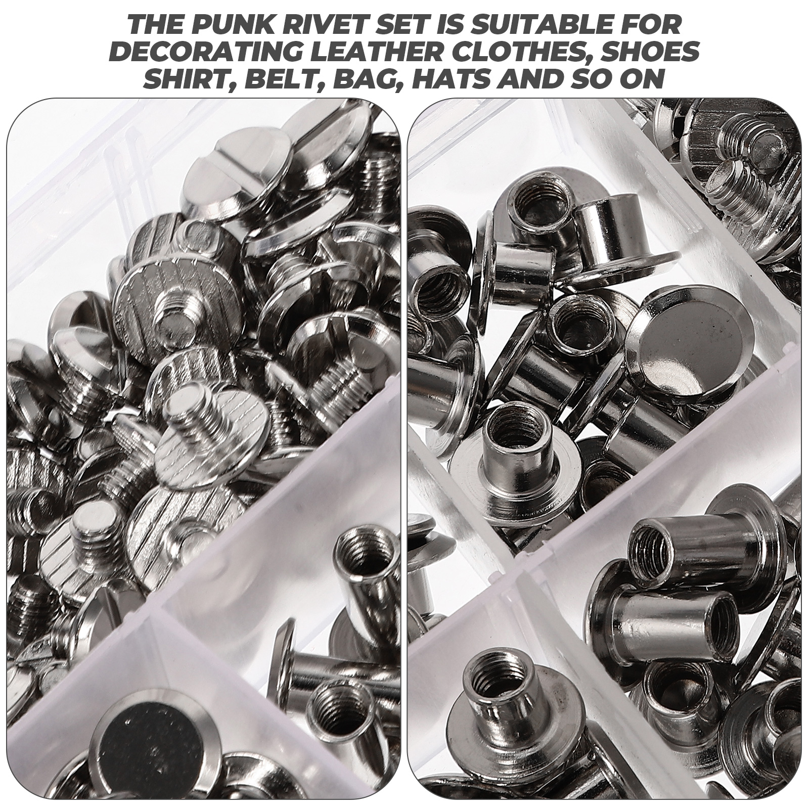 Belt Screw Punk Rivets Craft Decorative Crafting Diy Studs Metal Iron Spike for Clothing