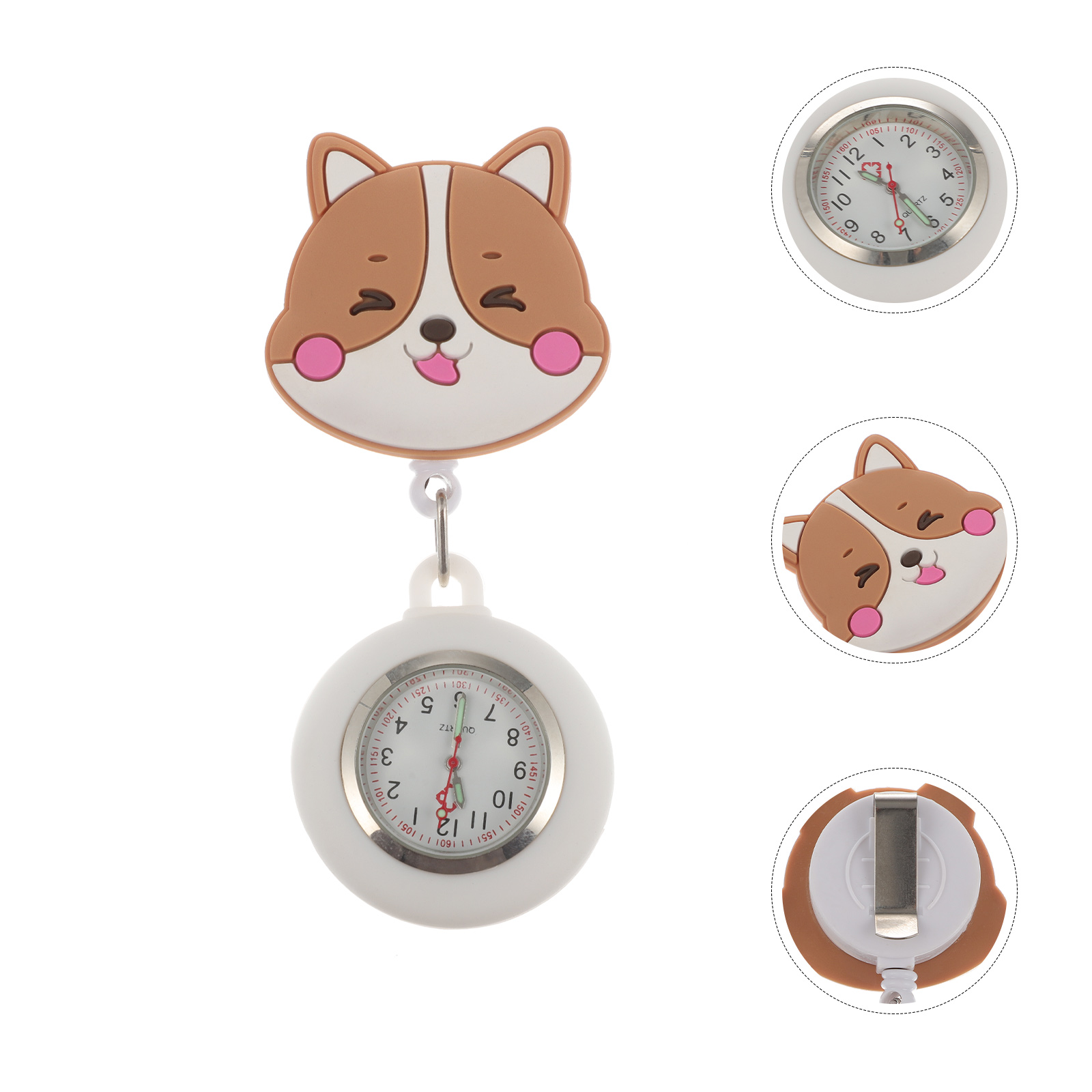 Nurse Pocket Watch Quartz Metal Cartoon Hanging Clip Portable Small Lightweight Durable Practical Gift Watches