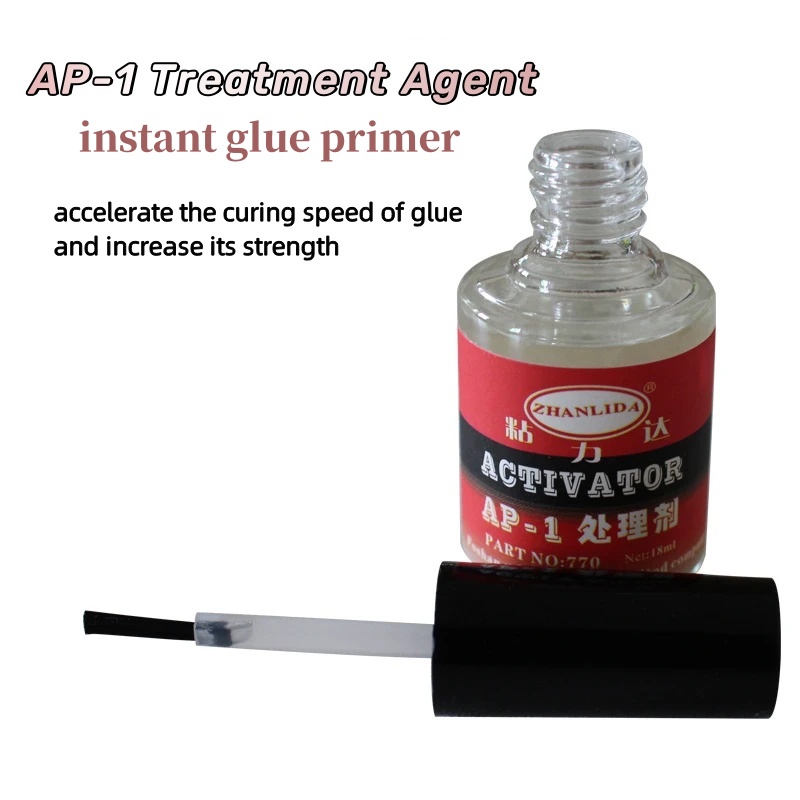 18ML Instant Glue Treatment Agent Colorless Primer Accelerate Glue Curing Speed Increases Strength PP PET PU Silicone Rubber