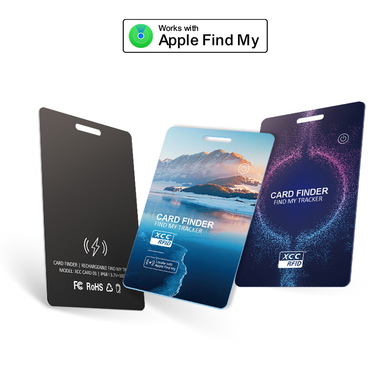 GPS Smart Wallet Tracker Card Bluetooth Anti-loss Device for Apple Smart Tracker for Key Luggage Wallet Works Find My