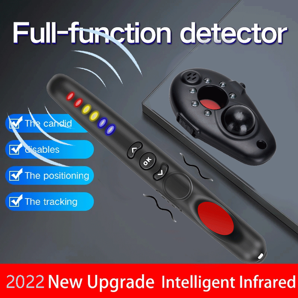 Anti-Spy Hidden Camera Bug Detector Wireless RF Signal Detects GSM Audio GPS Lens Tracker Locator Devices Finder Signal Scanner