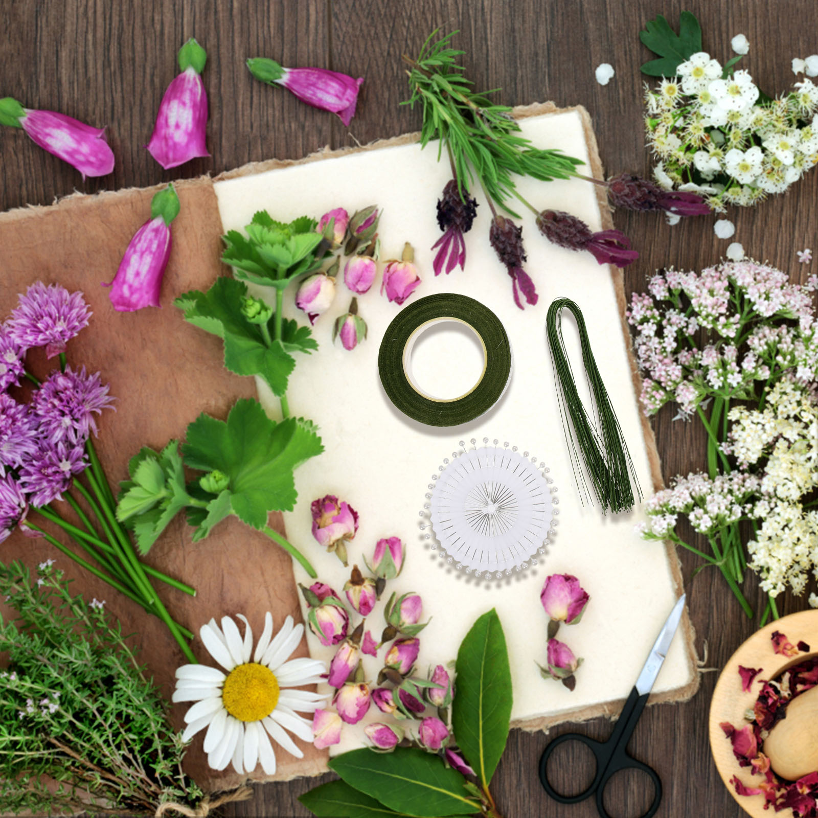 Bouquets Floral Tool Set Flower Arrangement Accessories Adhesive Tape Making Kit