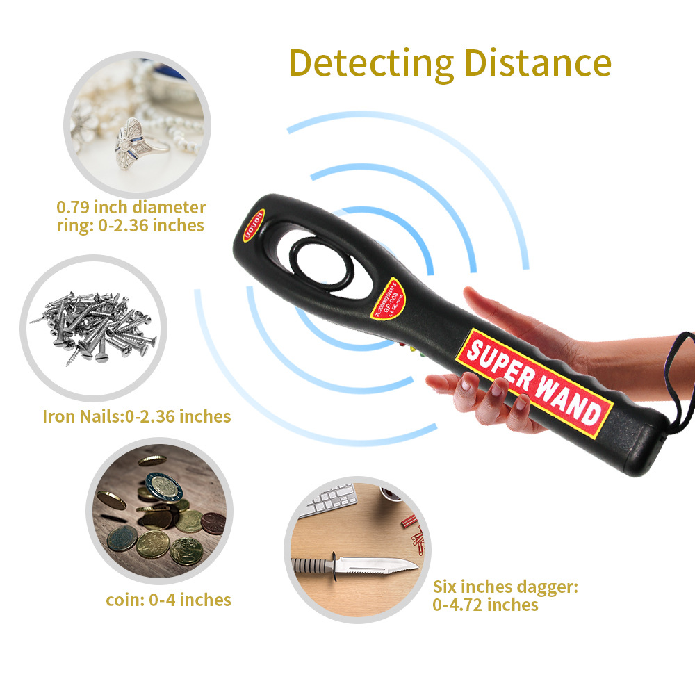 GP-008 Handheld Metal Detector Station Examination Room Security Inspection Instrument Factory Anti-theft Check Vibration Alarm