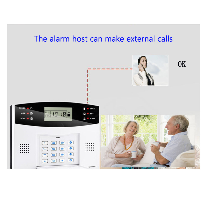 Two-way Intercom Security Guard Graffiti Smart WIFI+GSM Anti-theft Alarm LCD Screen Mobile Phone Card Intelligent Alarm System