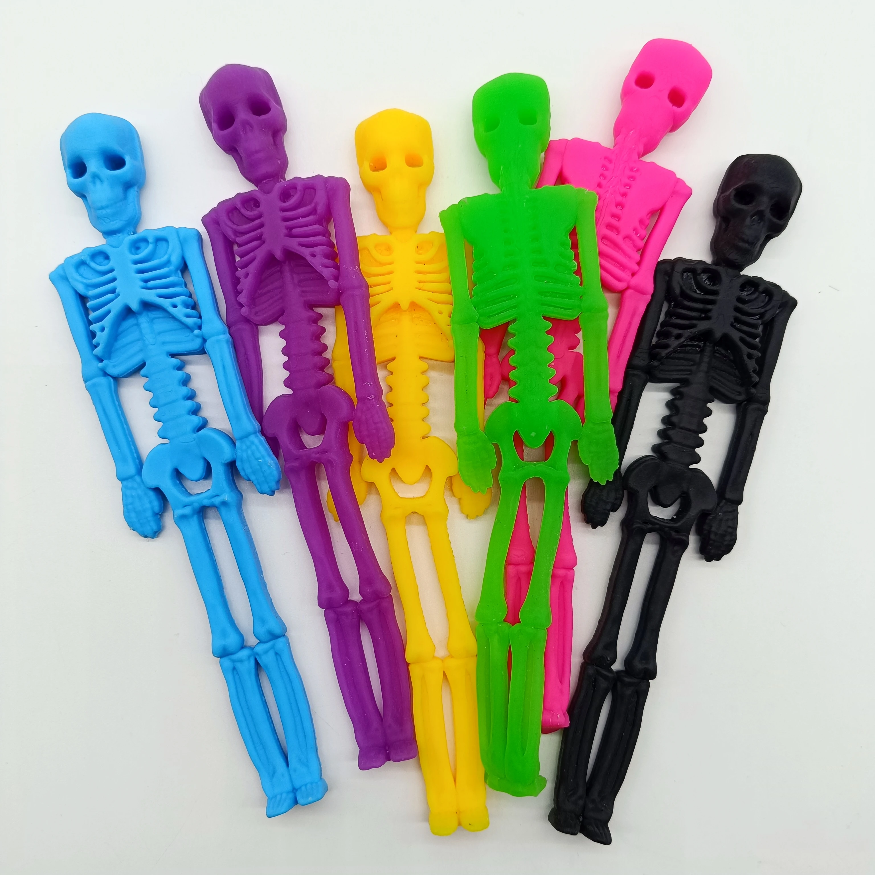 New Rainbow Fingertip Toy Decompression Kawaii Bungee Cord Sticky Hand Kids Anime Toy Halloween Gift