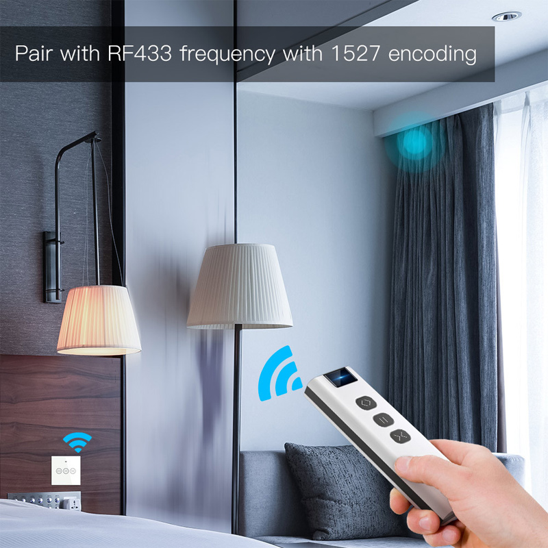 RF433 Remote Control Single Channel Is Equipped with Intelligent On-off Device and Dimming Curtain Fan Switch