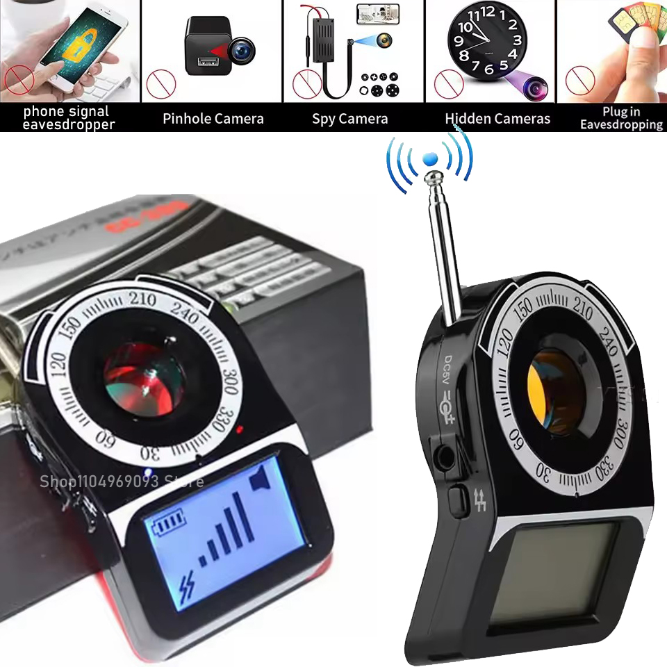 portable micro detector spy Hidden camera Detector Hotel pinhole camera Scanner mobile phone signal Spy Gadget bug Device detect