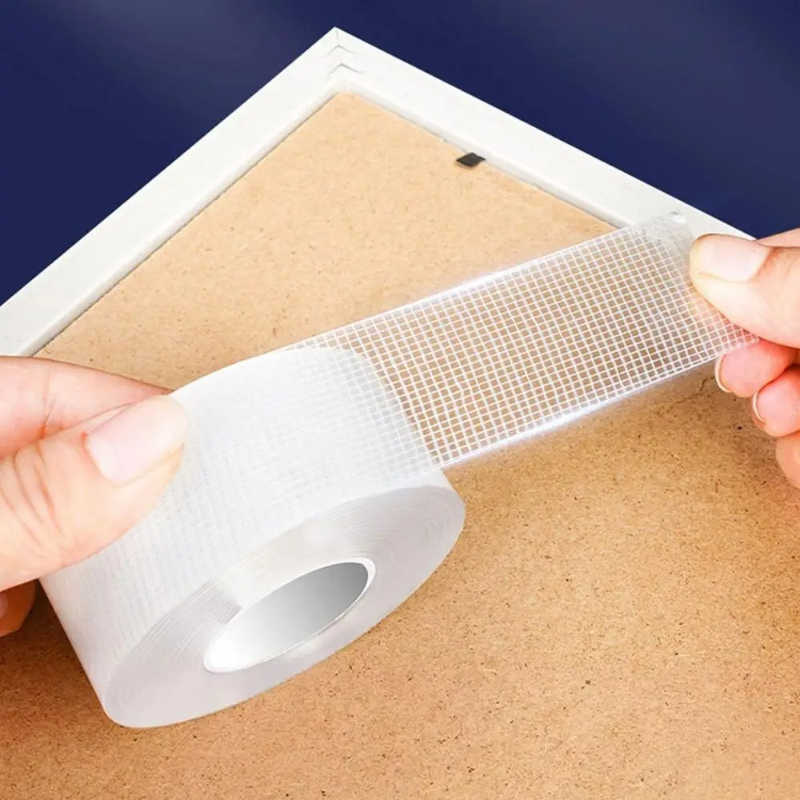 New Upgrade Mesh Nano Tape, Nano Double-sided Tapes, Reusable Waterproof Nano Transparent Heavy-duty Tape, More Durable Stickers